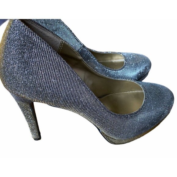 Fioni Nights‎ Gold & Silver Sz 8 Platform Pumps - Picture 2 of 6